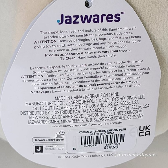 VENUS 🐏 Longhorn Fuzzy Belly Sheep FTM Original Squishmallow By Kellytoy NWT - Picture 5 of 8